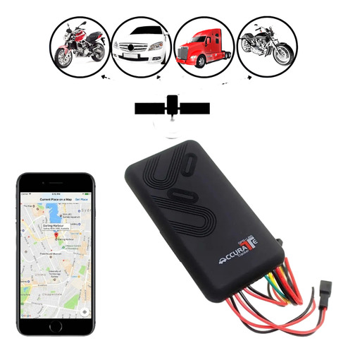 Rastreador Veicular P/ Moto Carro Funciona Chip Comum Cor Bloqueador Mapas Pré-carregados Incluídos 0