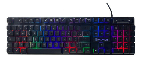 Teclado Gamer Semi-mecânico Led Colorido Hoopson Qwerty