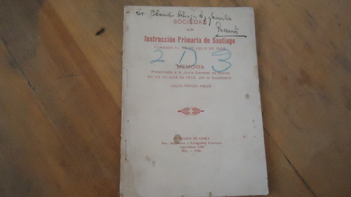 Sociedad Instrucción Primaria Santiago 1926