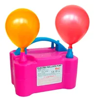 Comprar Bomba De Aire Para Globos Tono Fucsia Y+banderitas Adhesivas