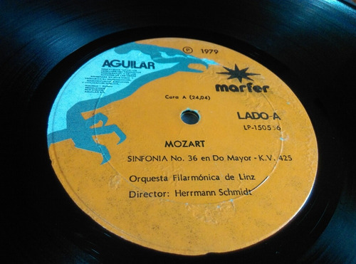 Vinilo Mozart-sinfonia N 36. N 38. Ljp (Usado)