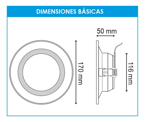 10 Pack Panel Led 20w Para Empotrar Falso Plafon O Bote 12cm Color Marco Blanco Con Satin Luz Fria 6500k