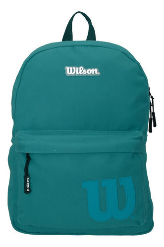 Mochila Wilson Para Laptop, Hombre, Sport, Reforzada, Casual Color Verde Oscuro Diseño De La Tela Liso