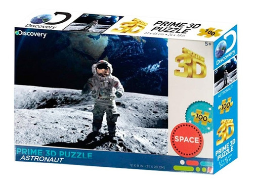 Puzzle Rompecabezas 100 Piezas Prime 3d Astronauta Discovery