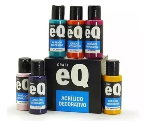 Acrilico Decorativo Eq Arte 50cc 59 Colores Disponibles X3