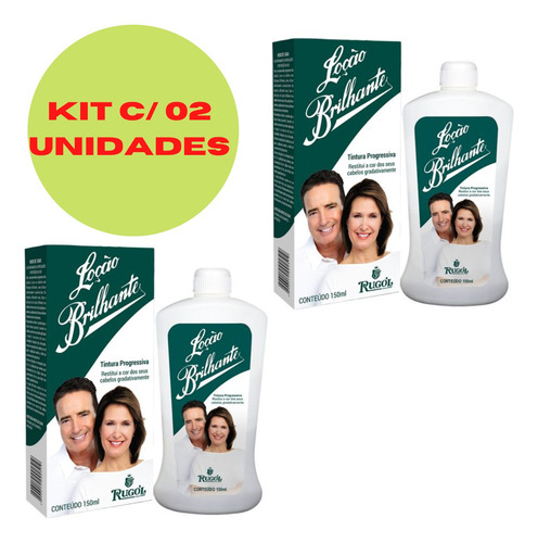 Kit C/ 02 Un. Loção Capilar Brilhante Líquida Com 150ml