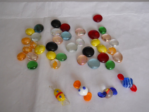Imagen 1 de 3 de 52 U. Gemas De Vidrio + 4 U. Caramelos De Vidrio
