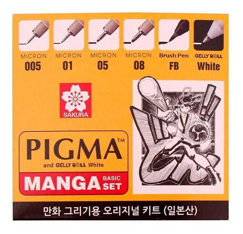 Estilógrafo Pigma Micron Set 6pz Manga Dibujo