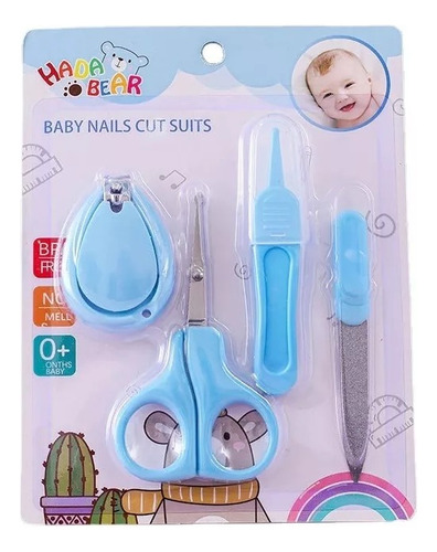 Set Cuidado Para Bebe 0 Meses Higiene Manicure 4 Piezas 