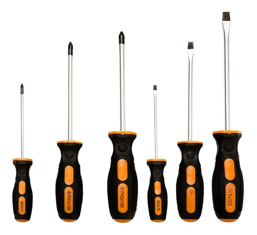 Juego Destornilladores Plano Philips 6 Unidades Kit Set