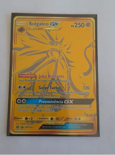 Carta Pokémon Tcg: Solgaleo-gx Sm104a Gold Português + Brind em