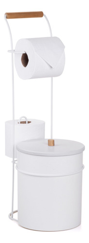 Lixeira Para Banheiro 5l Com Suporte Para Papel Higiênico