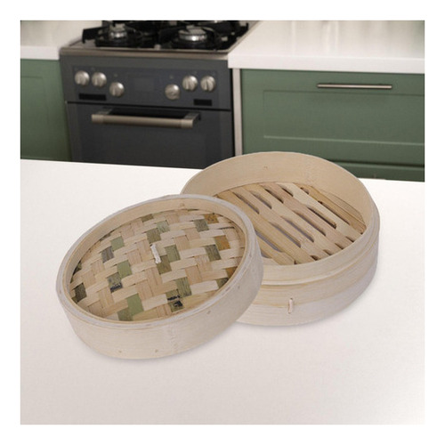 Vaporizador De Bambú Para Dumplings, Vaporizador Para Suma Color 13cm Frecuencia As Described