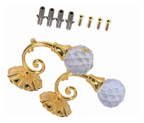Soporte Para Cortinas De Cristal, 2 Unidades, De Metal, Para