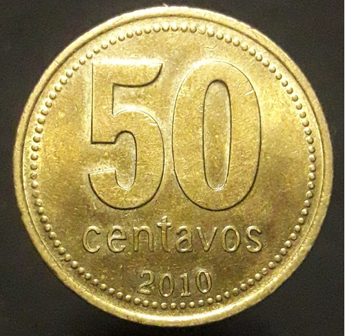 Moneda Argentina 50 Centavos 2010 Ceca Argentina 