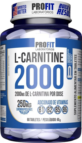 L-carnitina 2000 Quemador De Gordura 60caps - Profit Labs