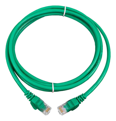 5x Cabo Patch Cord Verde Cat5e 2,5 M Alta Velocidade 