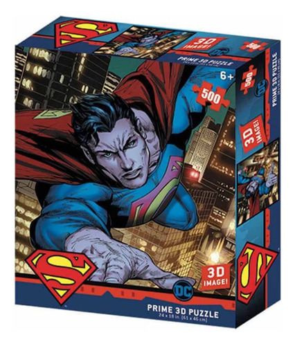 Rompecabezas Superman Imagen 3d Puzzle 500 Piezas - Original