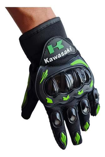 Guantes Kawasaki Moto Bicicleta Protecciones Antideslizante.