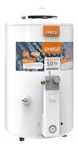 Imagen 1 de 9 de Termotanque Gas Emege 50 Litros Ttq50em 10 Años Garantía