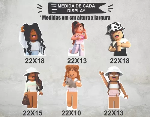 Kit Display Mdf Roblox Menina - Desconto no Preço