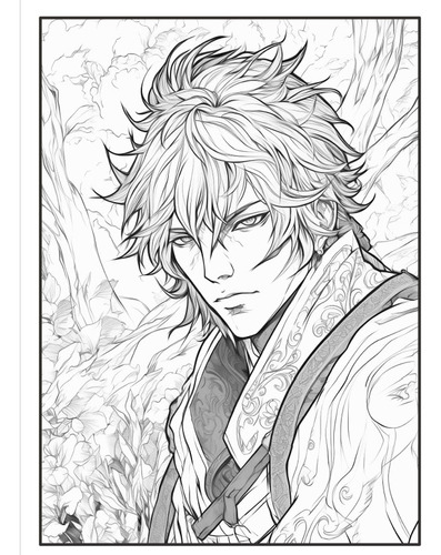 Libro Para Colorear, 200 Paginas Anime Arbook Para Imprimir