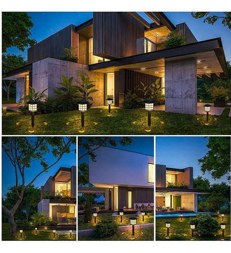 A 6 Luces Led Solares De Jardín, Lámpara Solar Para Jardín