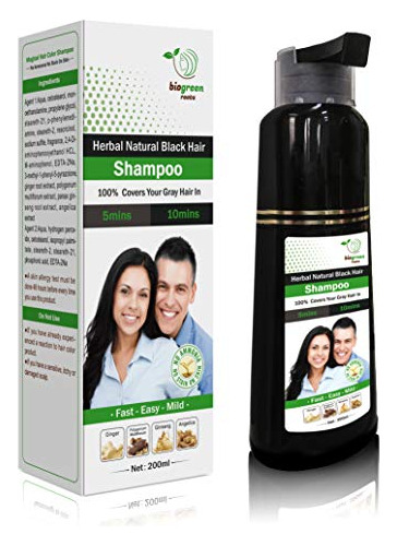Biogreen Roots 200 Ml Natural Black Hair Shampoo Con 751pi