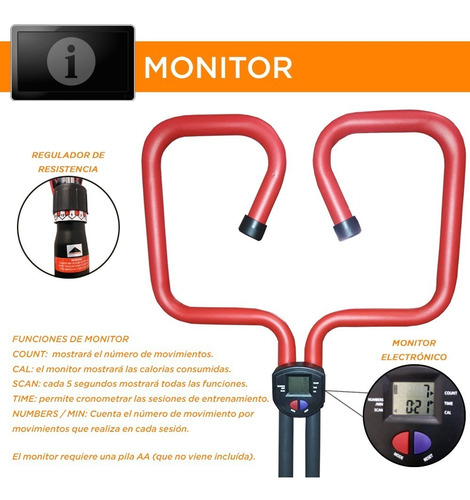 Simulador De Remo Hidraulica 908 Plegable H/150kg Monitor