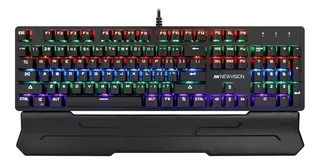 Teclado gamer Newvision NW-800 QWERTY español color negro con luz RGB