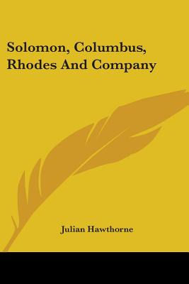 Libro Solomon, Columbus, Rhodes And Company - Hawthorne, ...