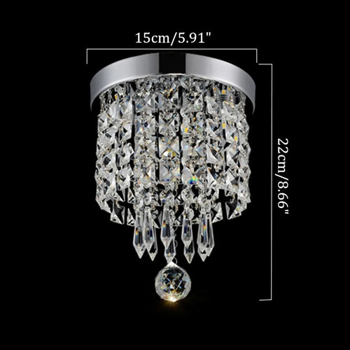 Lámpara Cristal Candelabro Colgante Moderna Elegante