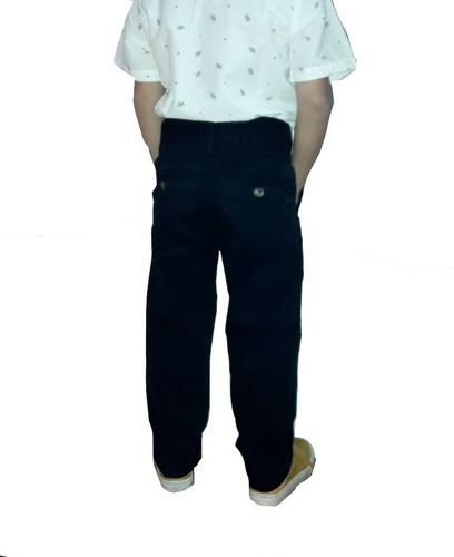 Imagen 3 de 3 de Pantalon Colegial - Gris / Azul - Blue Air Jeans