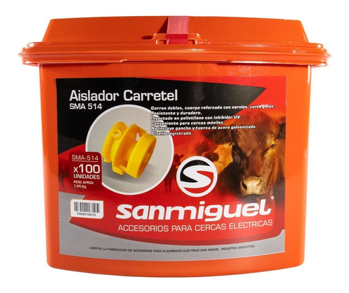 Aislador Carretel P/ Boyeros Y Electrificadores 100 Unidades