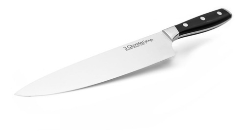 Cuchillo 3 Claveles Cocinero 25 Cm Forjado Toledo Acero Inox Color Negro