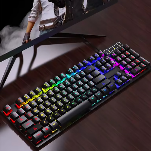 Kit Teclado E Mouse Gamer Led Rgb Com Fio Usb Anti-ghosting
