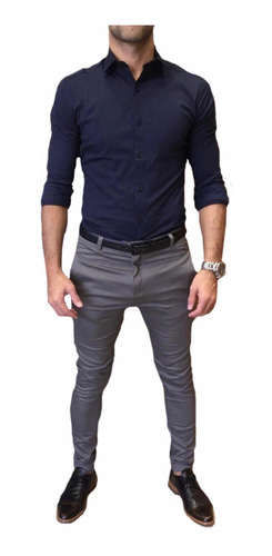Imagen 2 de 8 de Pantalón Chupin + Camisa + Cinto Vestir