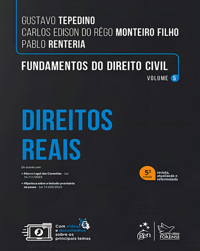 Fundamentos Do Direito Civil - Vol. 5 - Direitos Reais, De Gustavo Tepedino. Fundamentos Do Direito Civil, Vol. 5. Editorial Editora Forense, Capa Mole, Edição 5 Em Português, 2024
