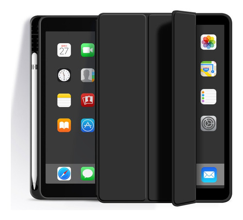 Carcasa Funda Para iPad 10.2 Smart Cover Con Ranura Lápiz