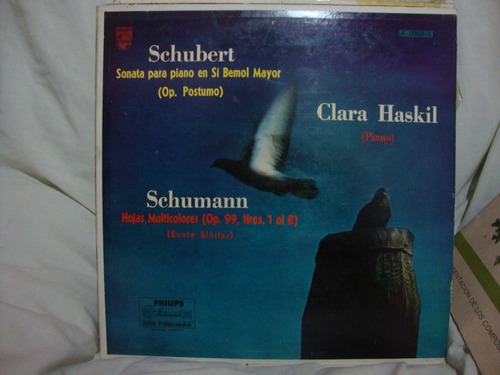 Vinilo Clara Haskil Schubert Schuman Piano Cl1