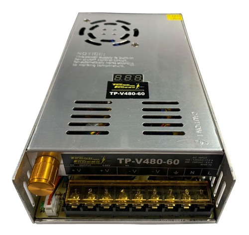Fuente Variable 480w/8a, 0-60vcd Con Display Tp-v480-60