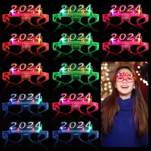 B bangcool Gafas LED 2024 con luz LED 2024 para decoración de fiesta de Año  Nuevo – Yaxa Colombia