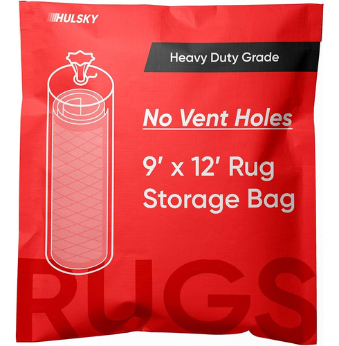 Hulsky Rug Storage Bag - 3 Mil Heavy Duty Rug Storage Bag Fo
