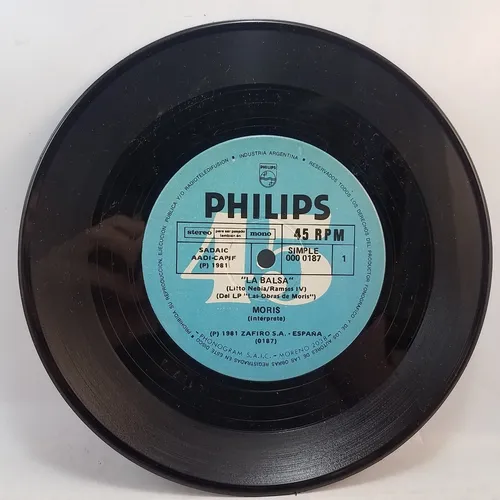 Moris - La Balsa - Rock De Europa Simple 45rpm Vivo 1981 (Usado)