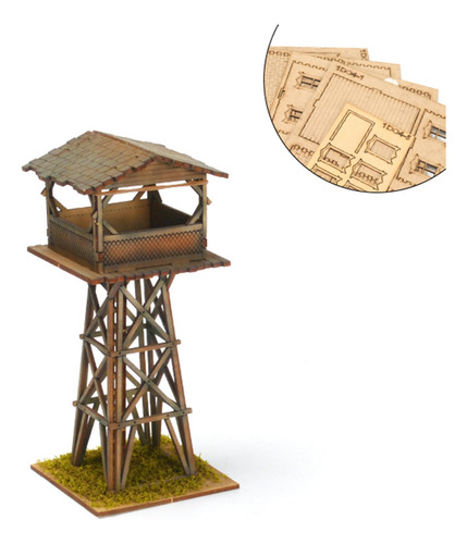 Casa De Madera A Escala 1/72 Sin Pintar, Para Armar, F