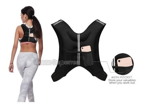 Chaleco Con Carga Peso 10 Kg Neoprene + Tobillera 2 Kg