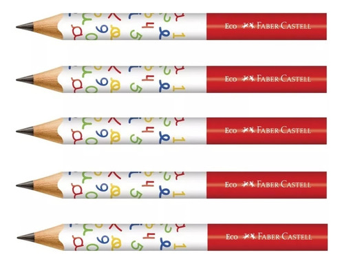 Lápis Jumbo Triangular N2 Hb Kit C/ 5 Unidades Faber Castell