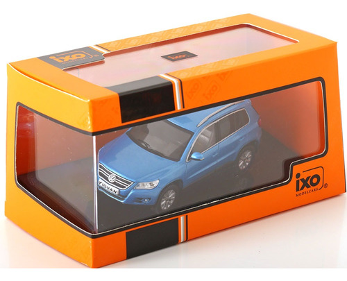 Miniatura Carro Volkswagen Tiguan L 2007 Azul 1:43 Ixo Azul