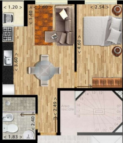 Imagen 3 de 3 de Venta De 1 Dormitorio En Malvín, Arenas De Velsen