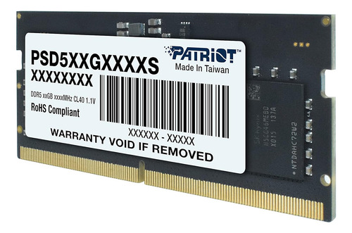 Serie Patriot Signature Line Ddr5 De 16 Gb (1 X 16 Gb) 4800